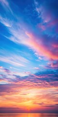 Fototapeta premium Gentle twilight sky with soft gradient background blending blue and pink hues