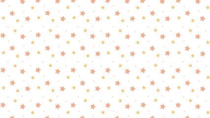 Seamless pastel star pattern with peach and yellow tones. Ideal for baby shower invitations, nursery prints, kids fabric, wrapping paper, and cute celestial-themed design projects.