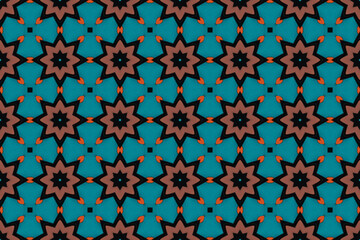 Fototapeta premium Seamless Visual Graphic Interior Fabric Perspective Fashion Wallpaper Textile Background Geometric Shape Luxury Art Design Texture Symmetric Endless Template Tile Decoration Digital Cloth Pattern.