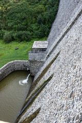 Power Cascade Industrial Dam Water Release in Motion