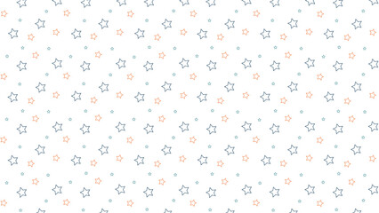 Seamless star outline pattern background in pastel colors. Cute celestial vector for kids, baby shower, wrapping paper, nursery wall art, scrapbook, or playful space-themed design projects.