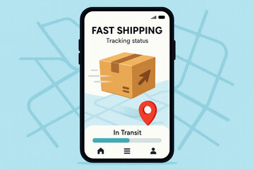 Mobile application for tracking package delivery status shipping