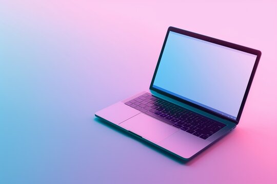 Mockup of crm software screen on gradient background, minimal layout, large blank area for text or overlay, product marketing ready - Powered by Adobe