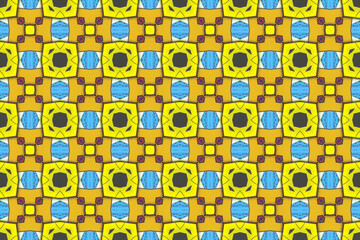 Seamless Visual Graphic Interior Fabric Perspective Fashion Wallpaper Textile Background Geometric Shape Luxury Art Design Texture Symmetric Endless Template Tile Decoration Digital Cloth Pattern.