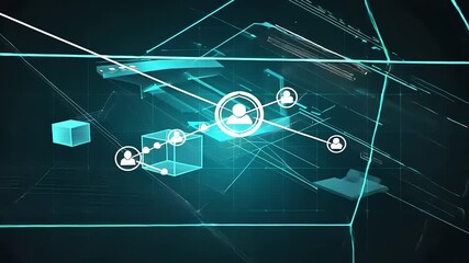 Abstract digital network - Powered by Adobe