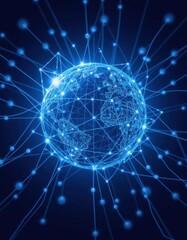 Fototapeta premium Global connectivity event digital network expansion virtual environment high-tech concept