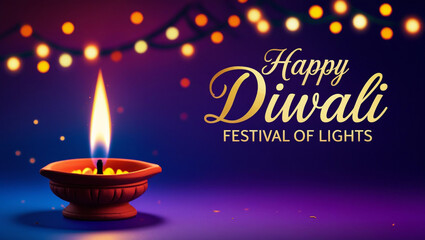 Diwali background with diya lamp
