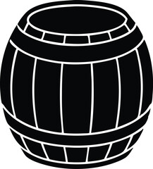 barrel silhouette vector illustration