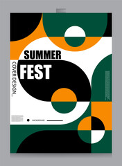 summer abstract geometric background simply and trendy design