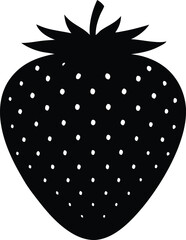 strawberry silhouette vector illustration