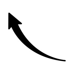Black arrow up