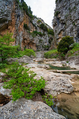 Saint Luke Gorge rocky stream and cliffs