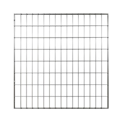 Grating wire fence panel with large rectangular mesh

