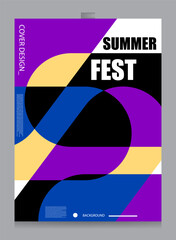 summer abstract geometric background simply and trendy design