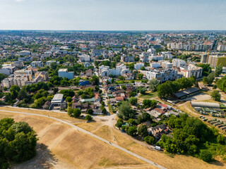 Novi Sad, Serbia - June 27, 2025: Aerial view of the settlements Telep in Novi Sad