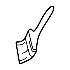 vector simple bent paint brush line art