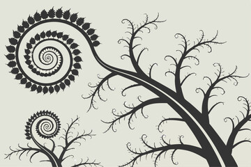 Surreal Alien Ecosystem Patterns with Dog Illustration in Vector Format