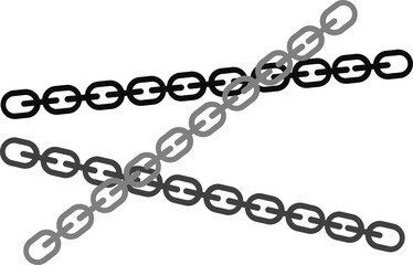 チェーンのグラフィック素材イラスト