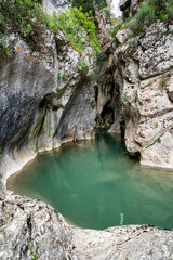 Turquoise slot pool in Saint Luke Gorge
