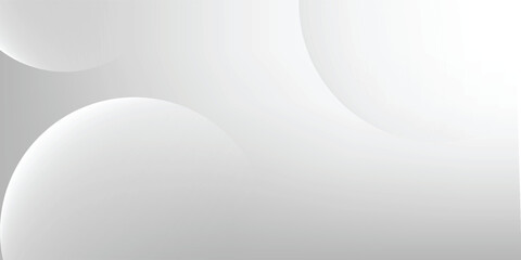 minimalist white abstract background featuring overlapping curves and circular shapes in various shades of gray, creating a smooth gradient and subtle depth