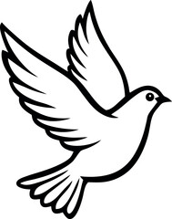 Dove of peace vector illustration