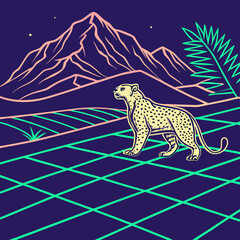 Wireframe Landscape Icon