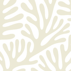 Obraz premium Abstract Matisse-Inspired Organic Shape Pattern Vector