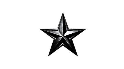 Obraz premium Black Metal Nautical Star Graphic Design