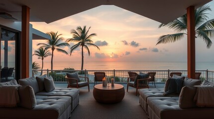 Fototapeta premium restaurant at the beach