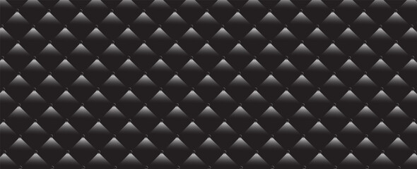 Obraz premium Luxury upholstered backdrop. Stitched layered background pattern. Leather textured sofa background. vector