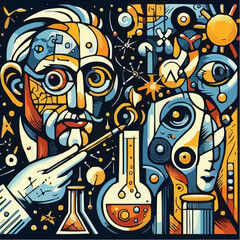 Obraz premium science themed digital art 15