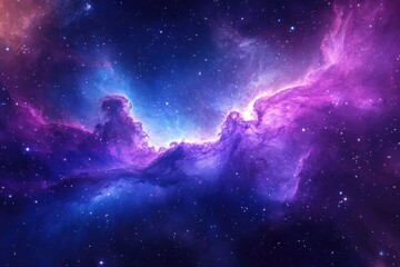 Fototapeta premium Deep space nebula, vibrant colors