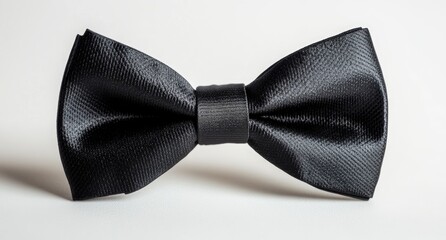 Black bow tie, smooth fabric