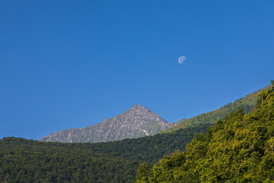 mountain of the Italian Piedmont in Rora in the Pellice Valley