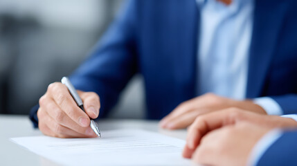 Business people meet with legal advisor in office. Legal consultation on business law issues. Entrepreneurs discuss business matters with lawyer. Focus on legal advice, guidance for startups. Experts