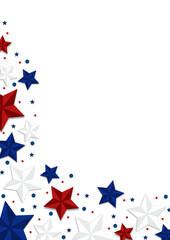 American Patriotic Red White Blue Stars 4th of July 