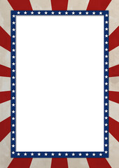 independence day America Patriotic Stars and Stripes Frame Background 
