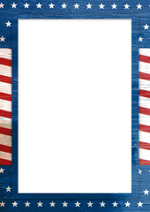 Rustic American Patriotic Wood Frame Background 
