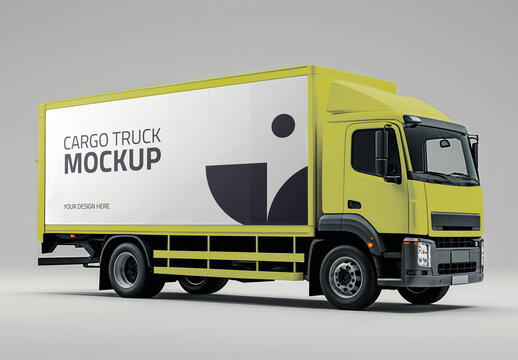 Cargo Truck Mockup