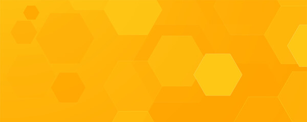 Honeycomb Pattern on Abstract Orange Background