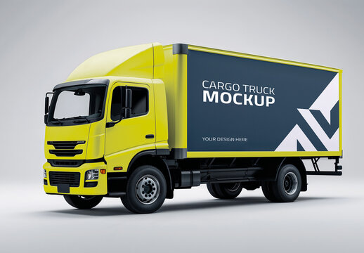 Cargo Truck Mockup