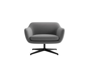 Fototapeta premium Contemporary Swivel Armchair A Study in Grey isolated on transparent background