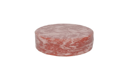 3D Render a piece of meat sitting on top of a white surface