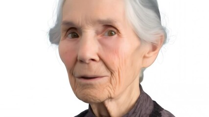 Mature woman portrait studio shot - Powered by Adobe