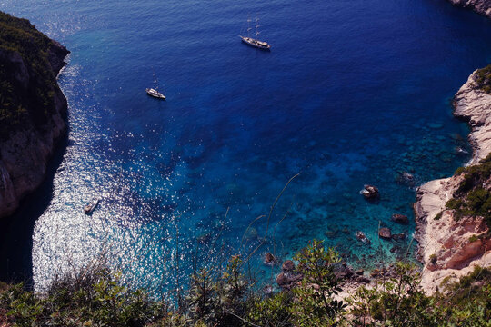 View of cliffs of Kambi, Zakynthos, Greece