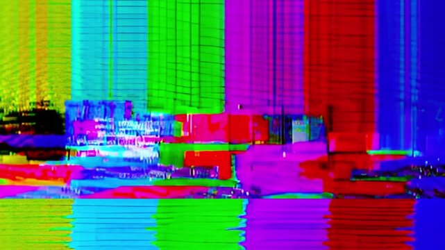 Abstract textured, fast random layers overlay backdrop motion gritty grunge static background with smooth looping animation.