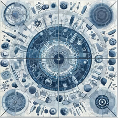 Naklejka premium science in search of solutions 17