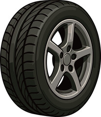 車のタイヤのイラスト