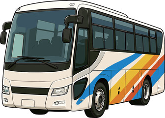 観光バスのイラスト