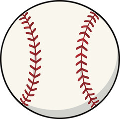 硬球の野球ボールのイラスト